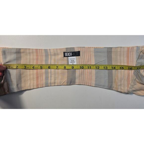 Beach Riot tie front bandana top sexy pastel striped boho versatile M EUC - Picture 6 of 7
